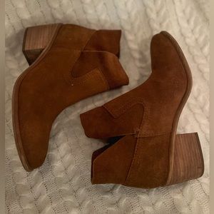 BP. | Nordstrom Brice Notched Suede Booties with Block Heel 7